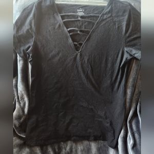 Never worn torrid size 2 sexy cut out black shirt